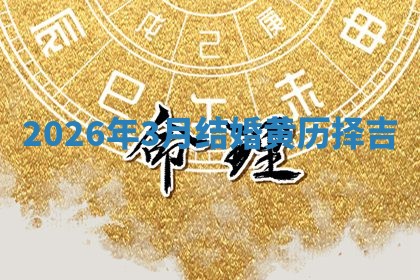 2026年3月结婚黄历择吉
