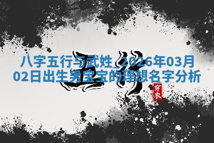 八字五行与武姓：2026年03月02日出生男宝宝的理想名字分析