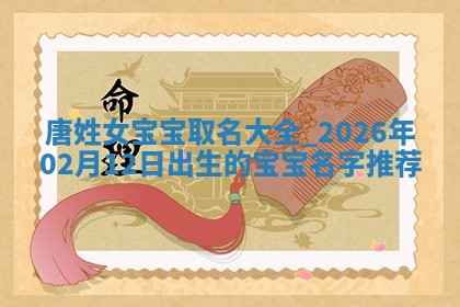 唐姓女孩子取名