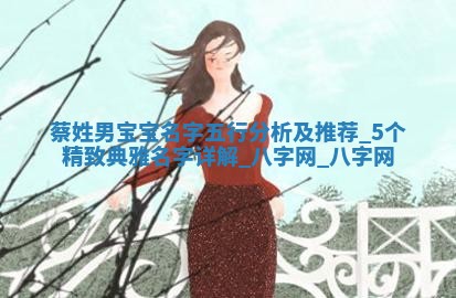 蔡姓精致典雅的男宝宝名字